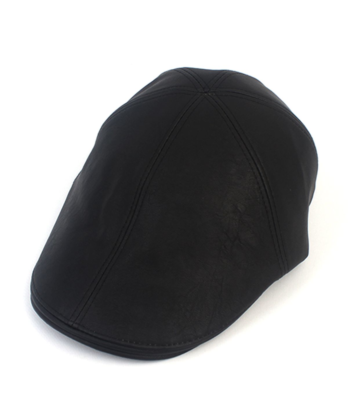 유니버셜 케미스트리(UNIVERSAL CHEMISTRY) Basic Leather Black Huntingcap 헌팅캡