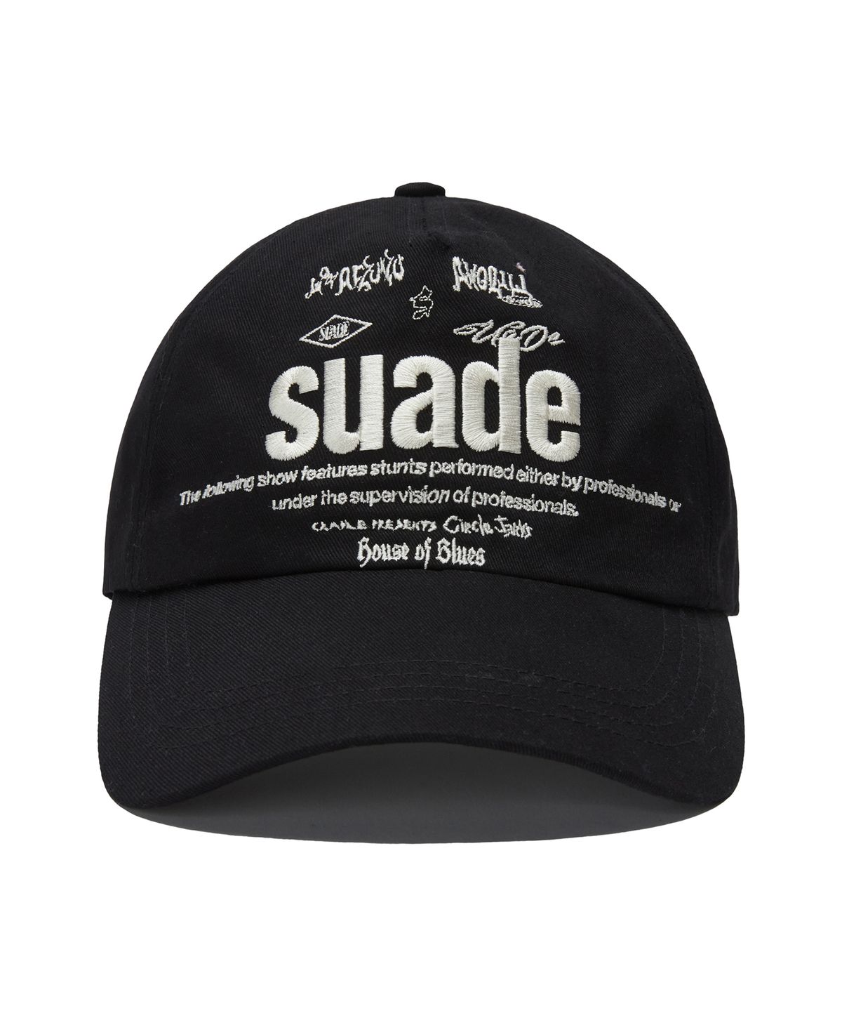 스웨이드(SUADE) MIXED LOGO BALL CAP [BLACK]