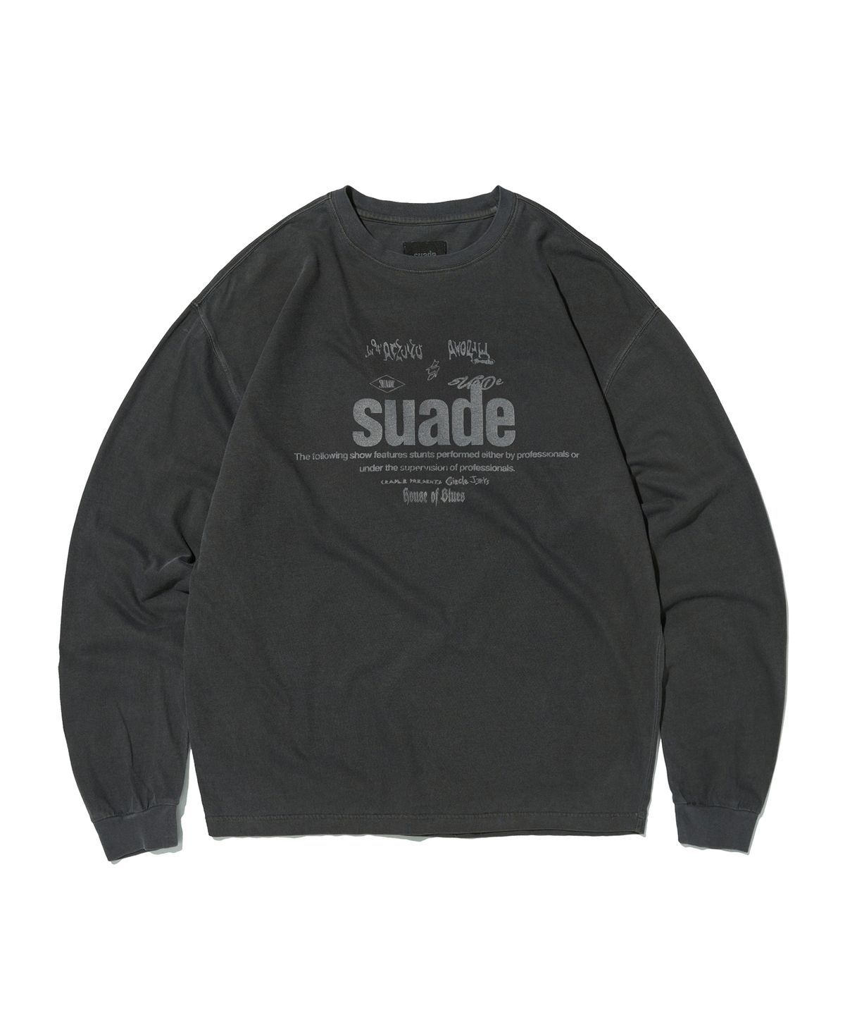 스웨이드(SUADE) MIXED LOGO LONG SLEEVE [PIGMENT BLACK]