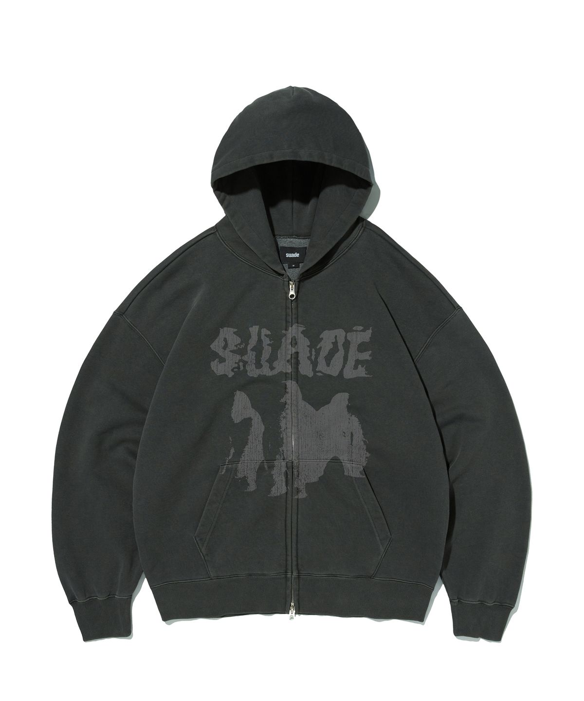 스웨이드(SUADE) ALBINO HOOD ZIP UP [PIGMENT BLACK]