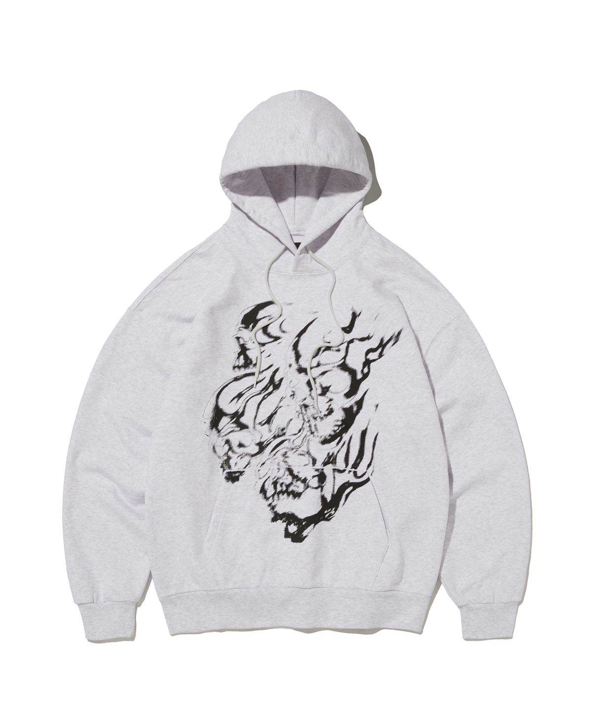 스웨이드(SUADE) FLAME SKULL HOODIE [MELANGE GRAY]