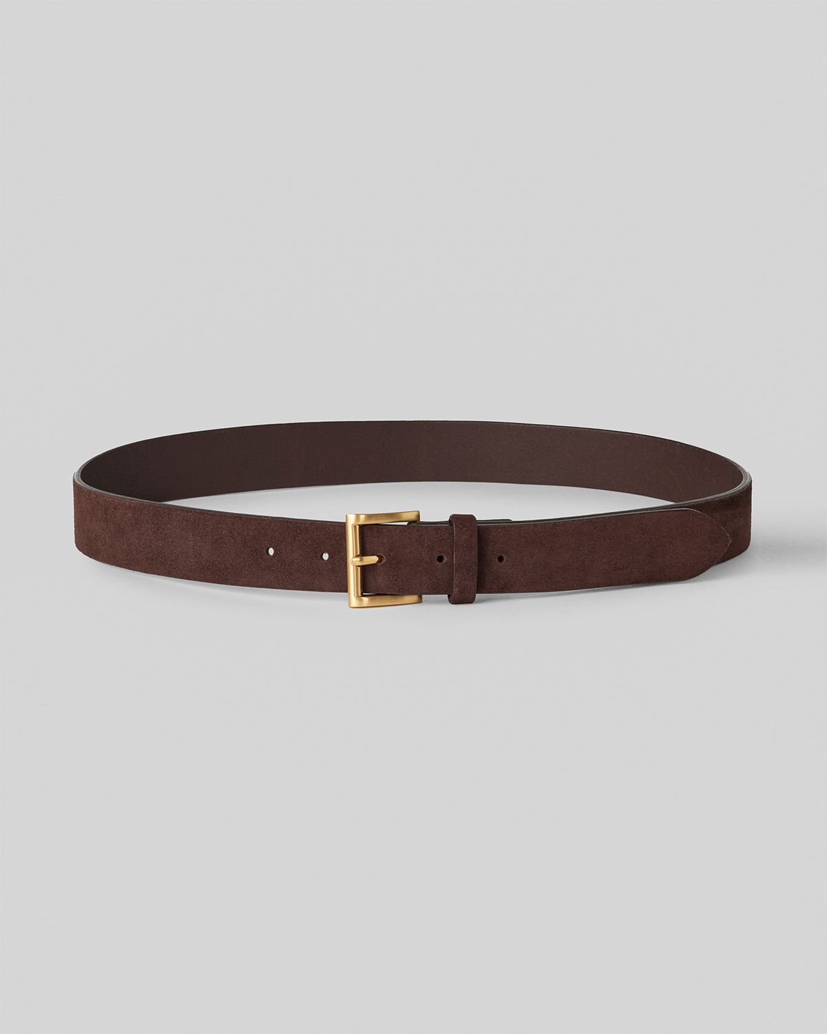 베르데마르(VERDEMAR) Suede square leather belt_Camel
