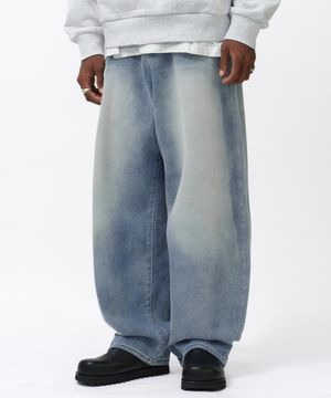 BRUSH WASHED DENIM [LIGHT BLUE]