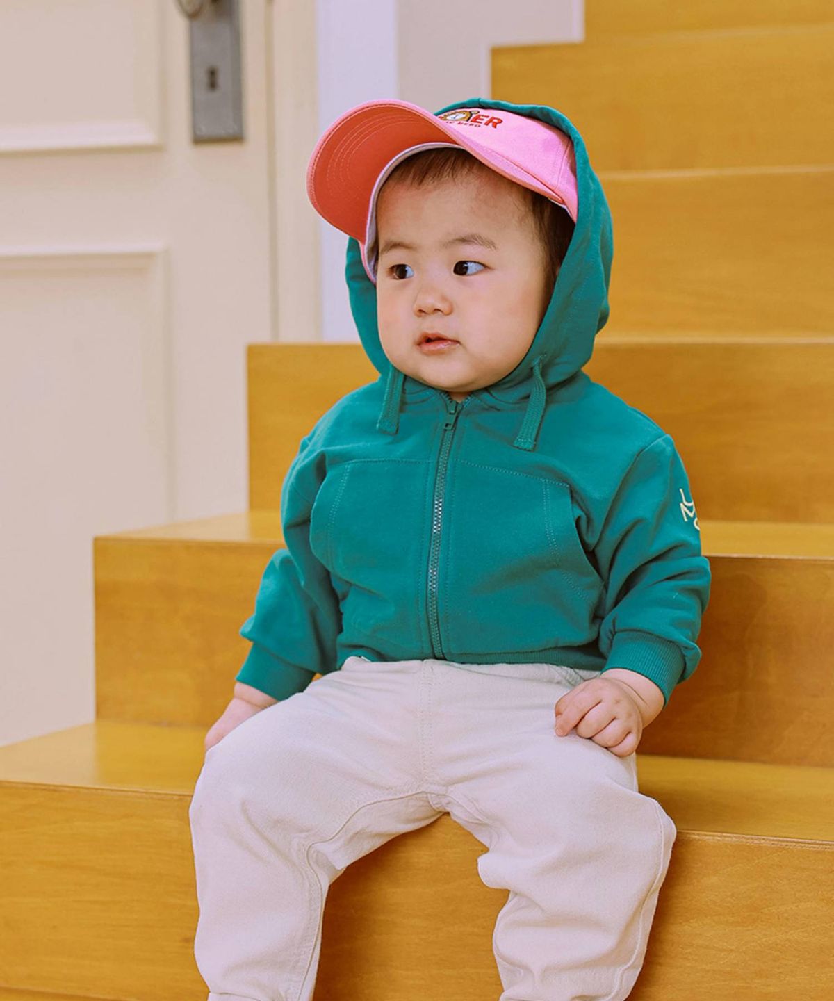 유비맘클로젯(UBMOM CLOSET) 코지 후드집업 그린