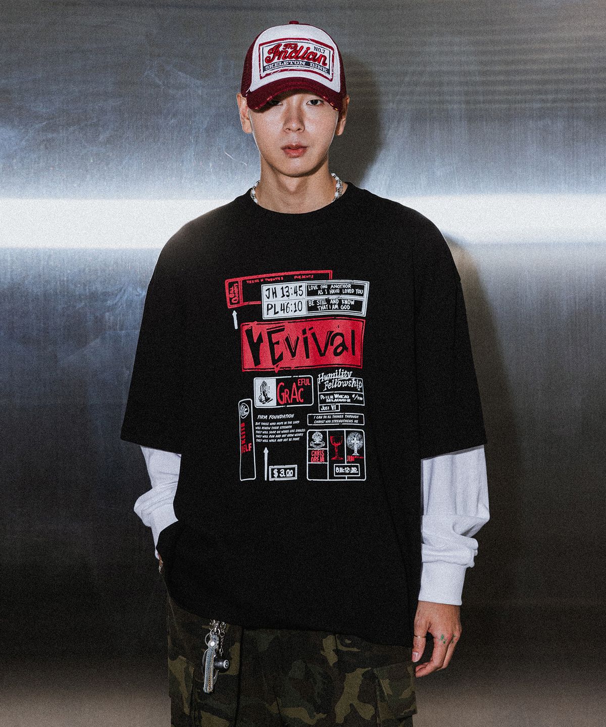 버닝카포네(BURNING CAPONE) BC Graphics Layered T-shirt 블랙 - 사이즈 & 후기 | 무신사