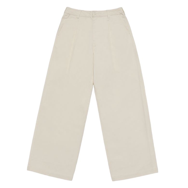 BIO WASHING SEMI WIDE PIN TUCK CHINO PANTS