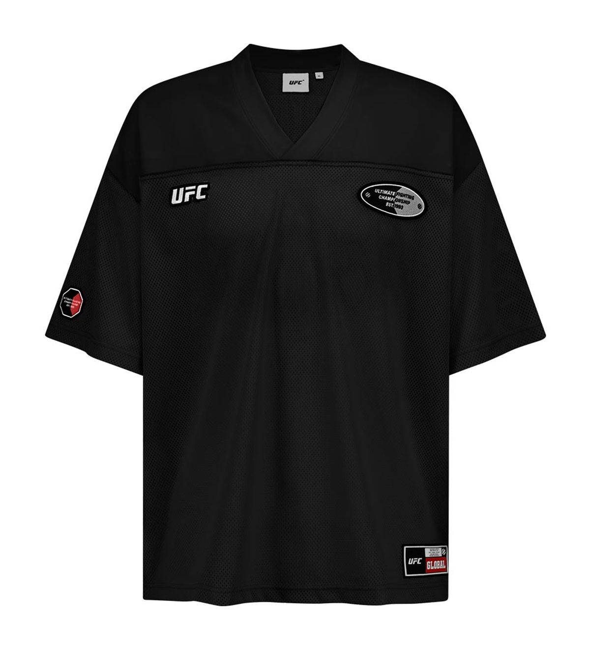 유에프씨 스포츠(UFC SPORT) UFC 풋볼 저지 메가핏 반팔 티셔츠 블랙 U2SSV3319BK