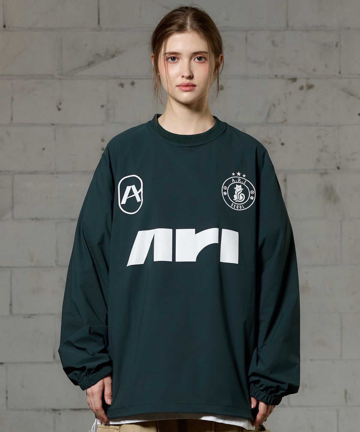 아리킴(ARIKIM) ARI LONG SLEEVE JERSEY T-SHIRT / GREEN
