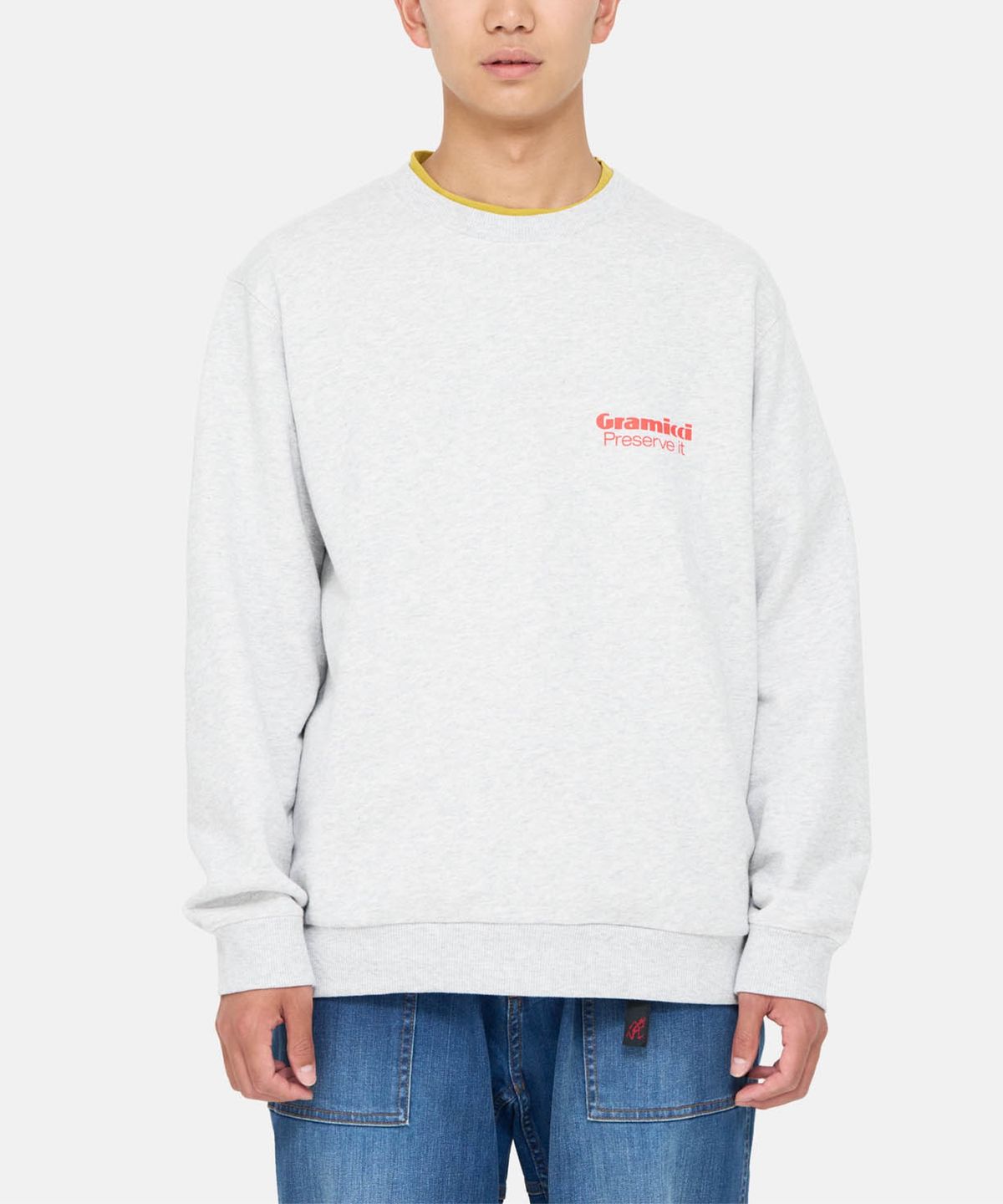 그라미치(GRAMICCI) PRESERVE IT 스웨트 맨투맨 Grey Heather