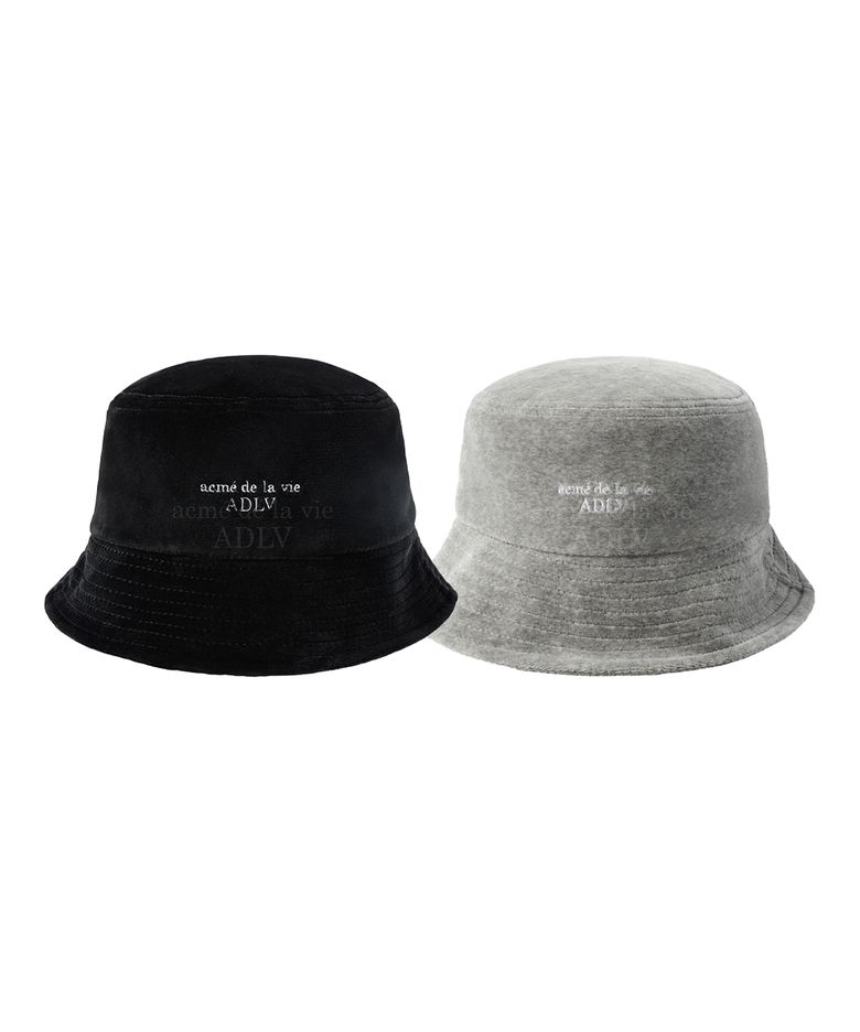 BASIC LOGO VELOUR BUCKET HAT (2COLOR)