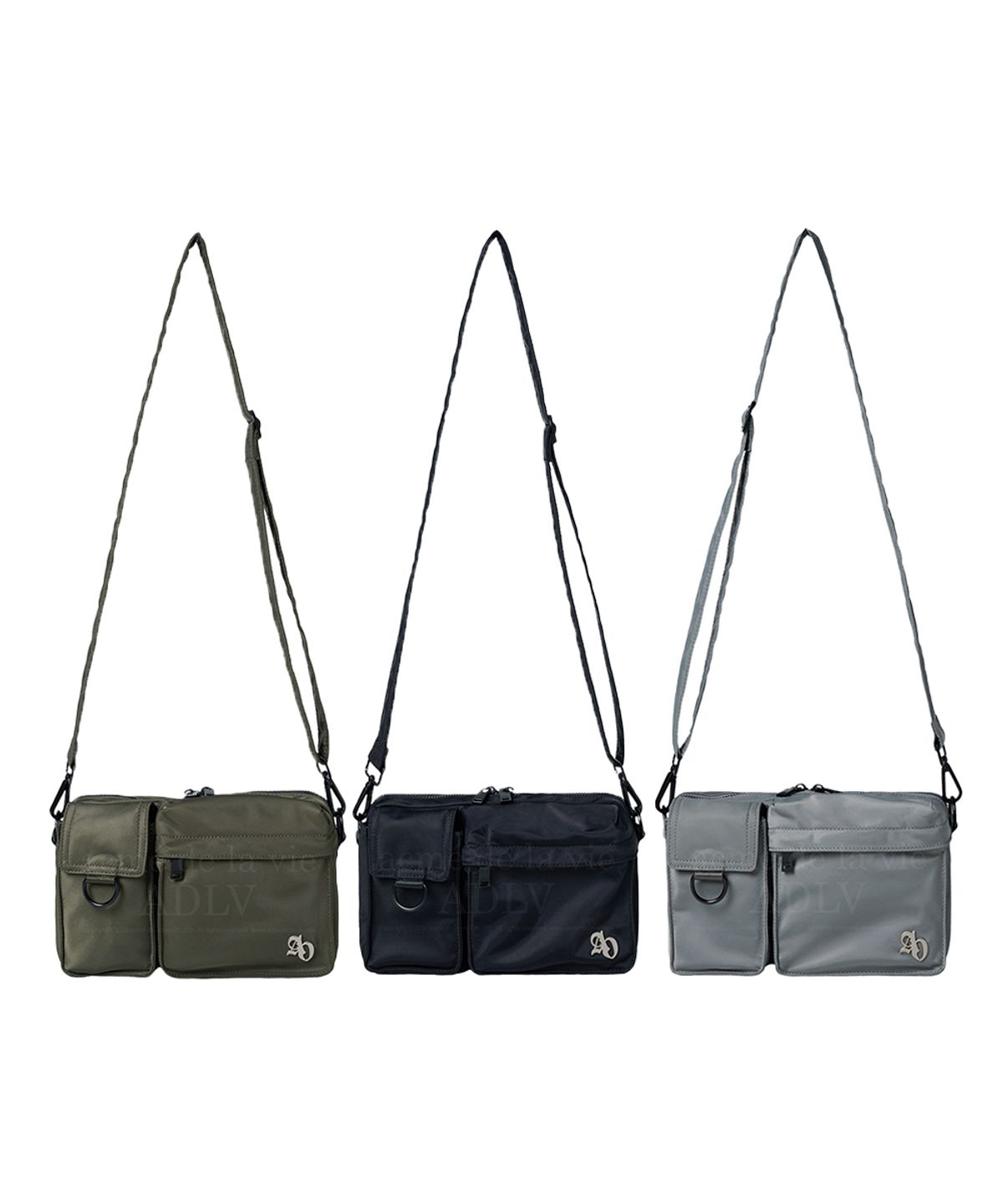 아크메드라비(ACME DE LA VIE) SYMBOL RIVET MULTI POCKET CROSS BAG (3COLOR)