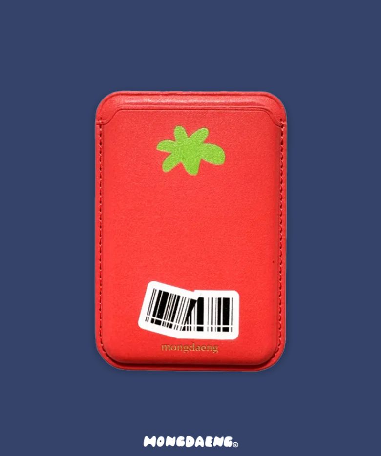 Red Tomathew magsafe card case 웅이 아버지 토매튜 맥세이프 카드지갑