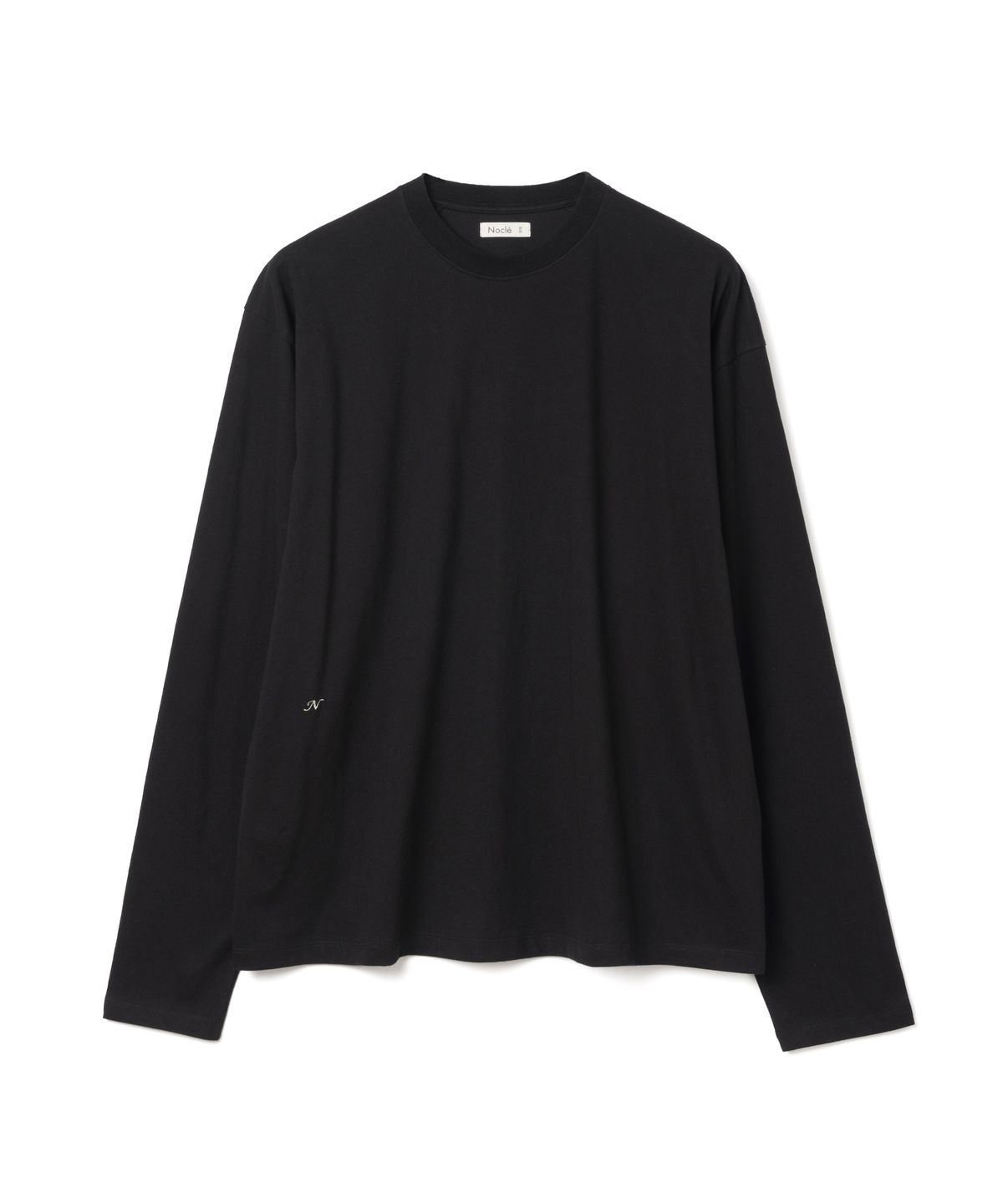 노클(NOCLE) Unbalance Long Sleeve Tee Black