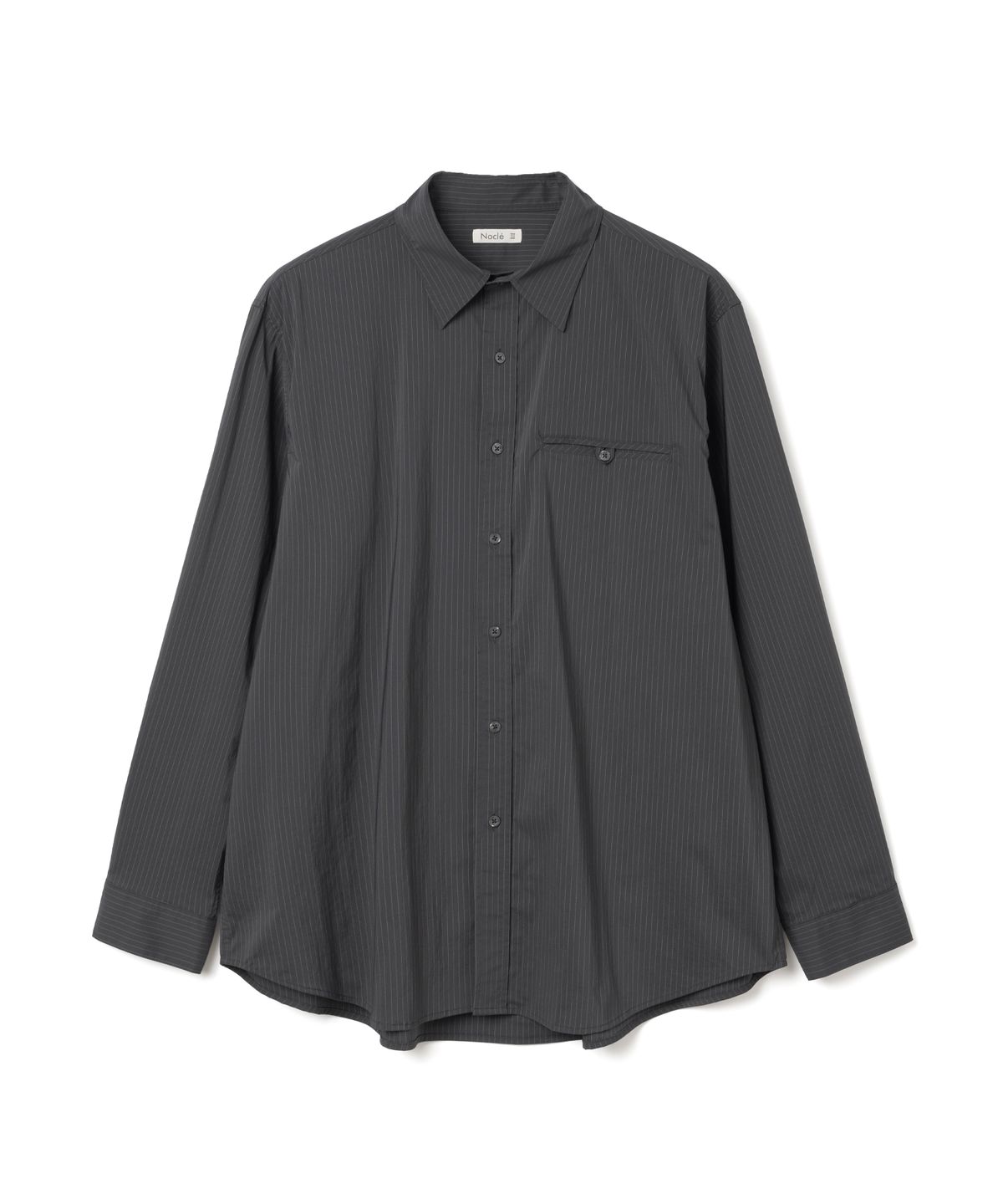 노클(NOCLE) Mercer Stripe Shirts Charcoal