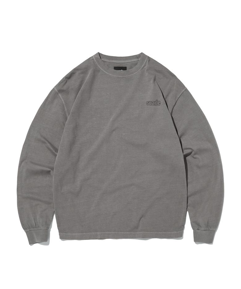 WASHED LONG SLEEVE [PIGMENT  GRAY]