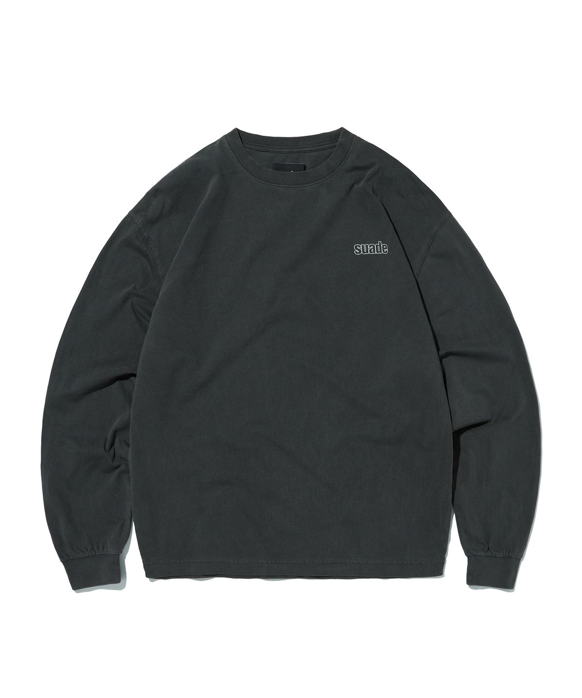 스웨이드(SUADE) WASHED LONG SLEEVE [PIGMENT BLACK]