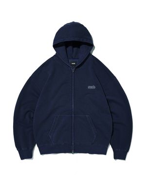 WASHED HOOD ZIP UP [PIGMENT NAVY]