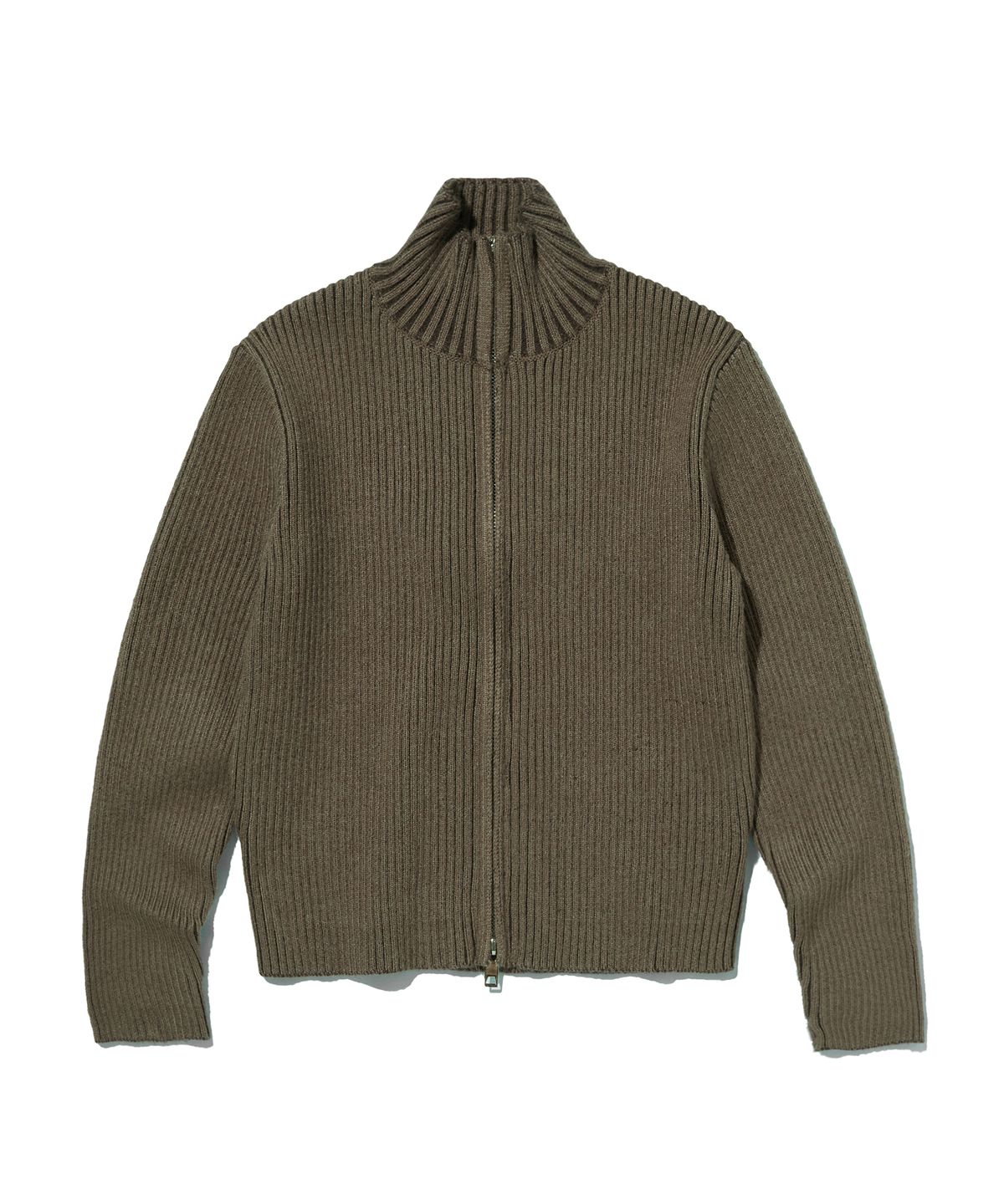 스웨이드(SUADE) FANCY CROP KNIT ZIP UP [BROWN]