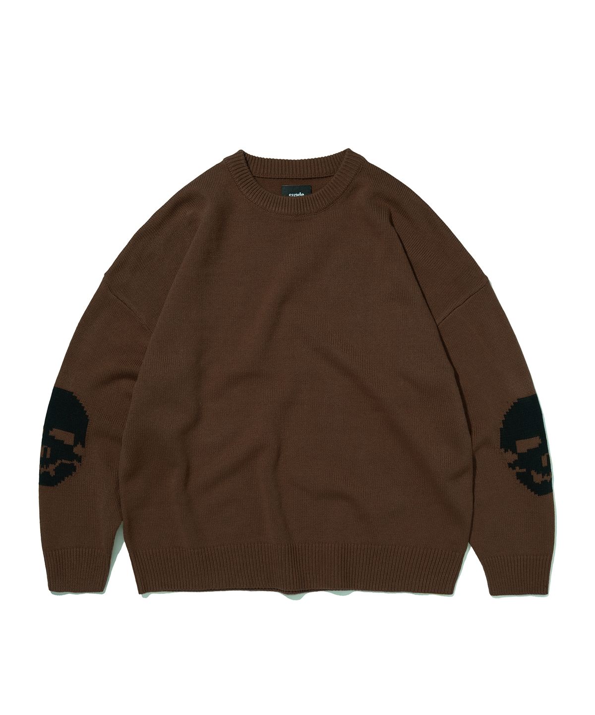 스웨이드(SUADE) ELBOW SKULL KNIT [BROWN]