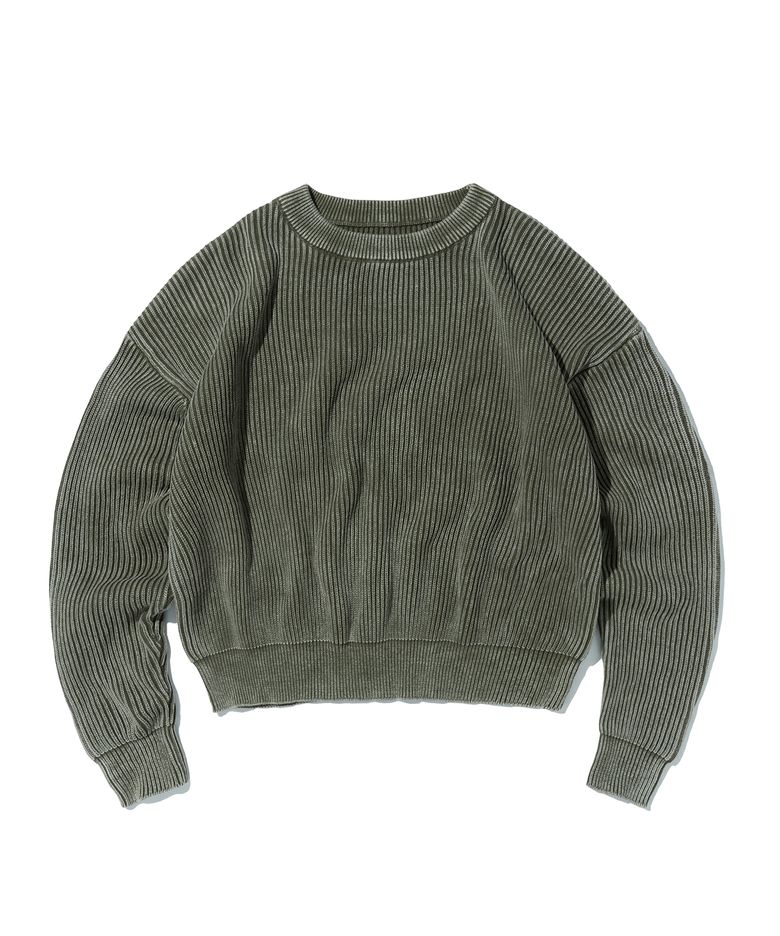 WASHED KNIT [KHAKI]