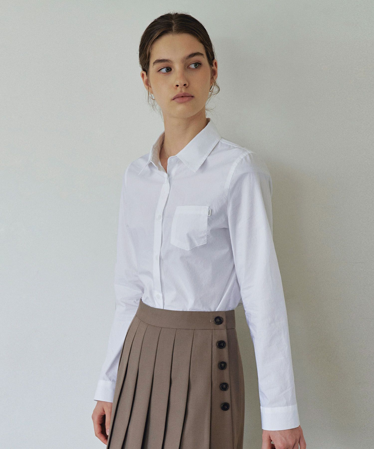 slim fit dress slacks Lyocell Solid Casual Shirt main image 0