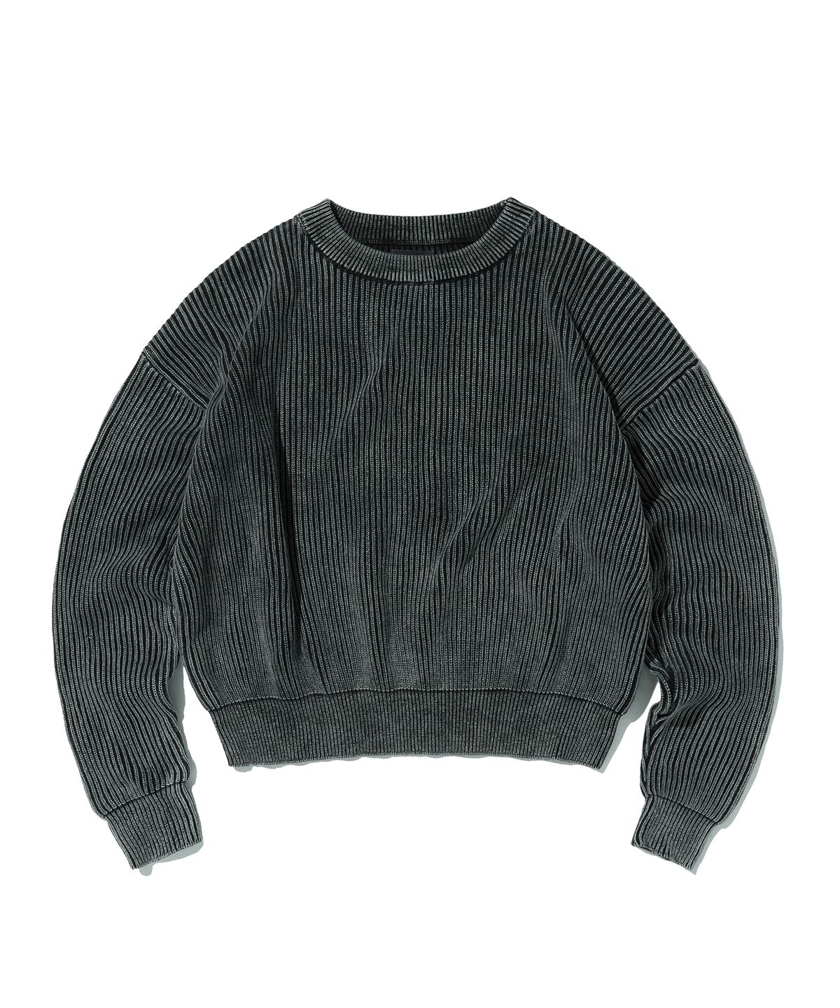 스웨이드(SUADE) WASHED KNIT [BLACK]