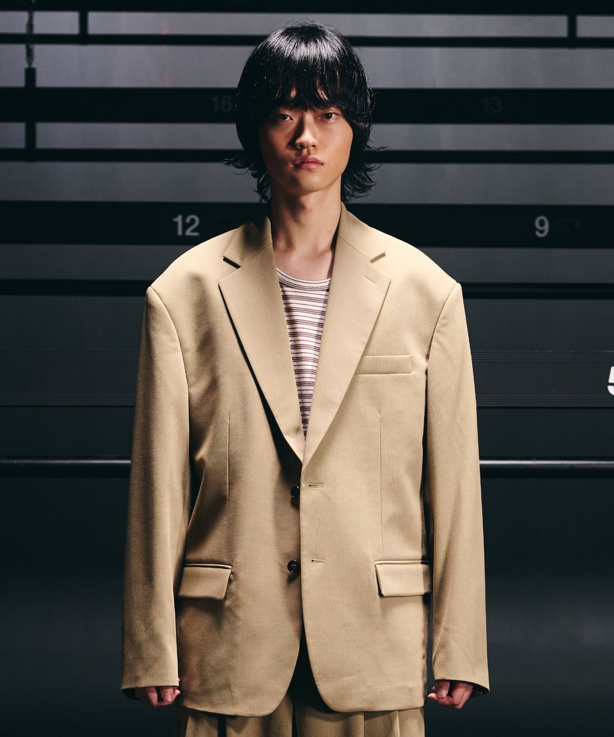 노클(NOCLE) Reed Wool Jacket Tan