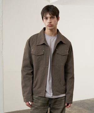 기드온 라인 워시드 트러커 자켓 (브라운)