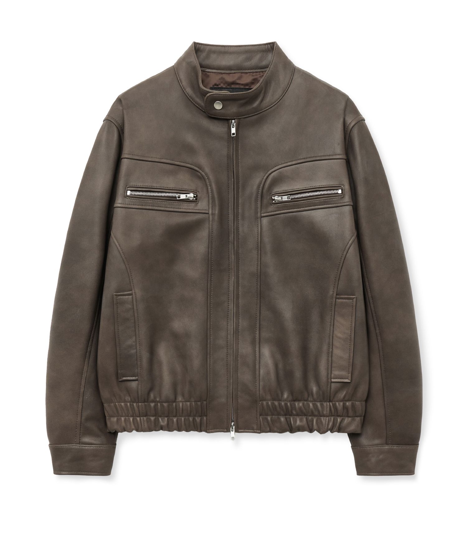 韓国限定！LAFUDGE STORE レザージャケットMUSINSA ムシンサ MUSINSA | LAFUDGESTORE Buffed leather overfit blouson_Black