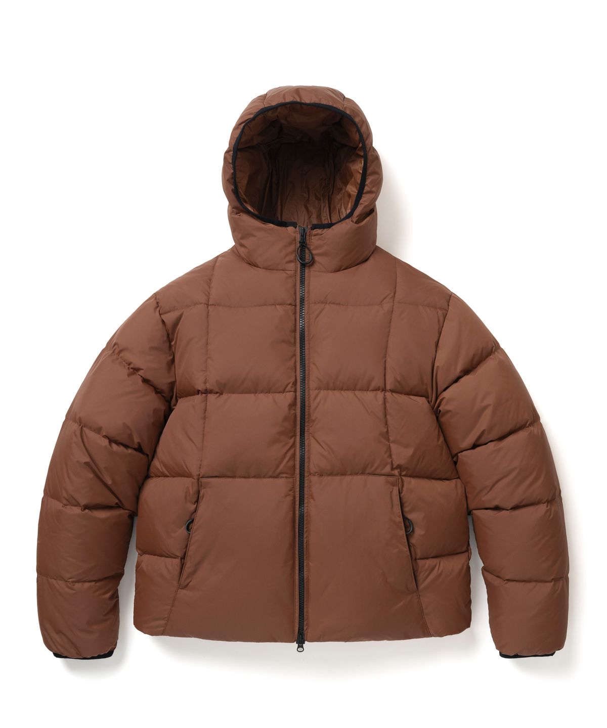 노클(NOCLE) Trapezoid Down Jacket Brown