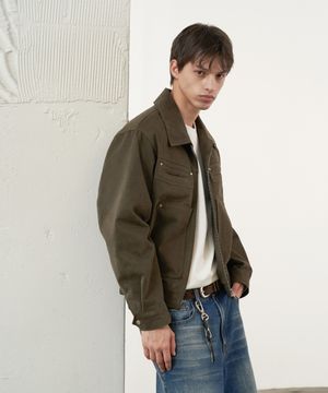 커버 블루종 헌팅 자켓 (카키)