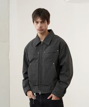 커버 블루종 헌팅 자켓 (차콜)