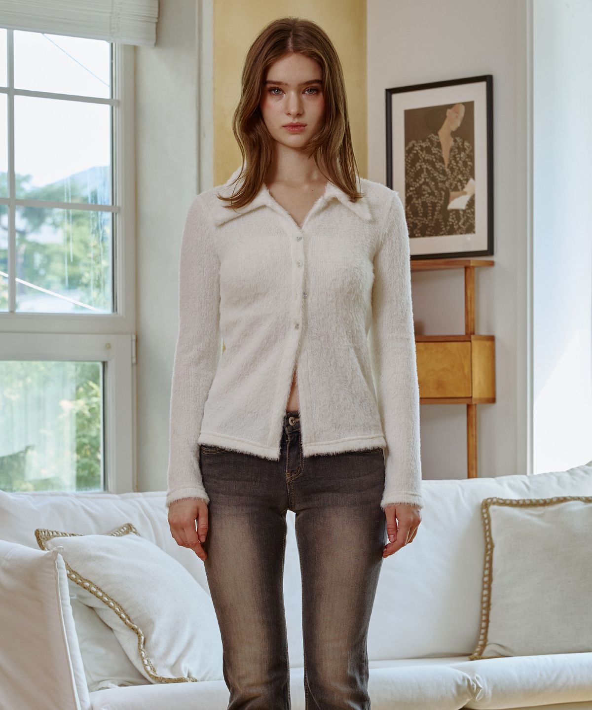 아리킴(ARIKIM) COSMO FUR CARDIGAN / WHITE