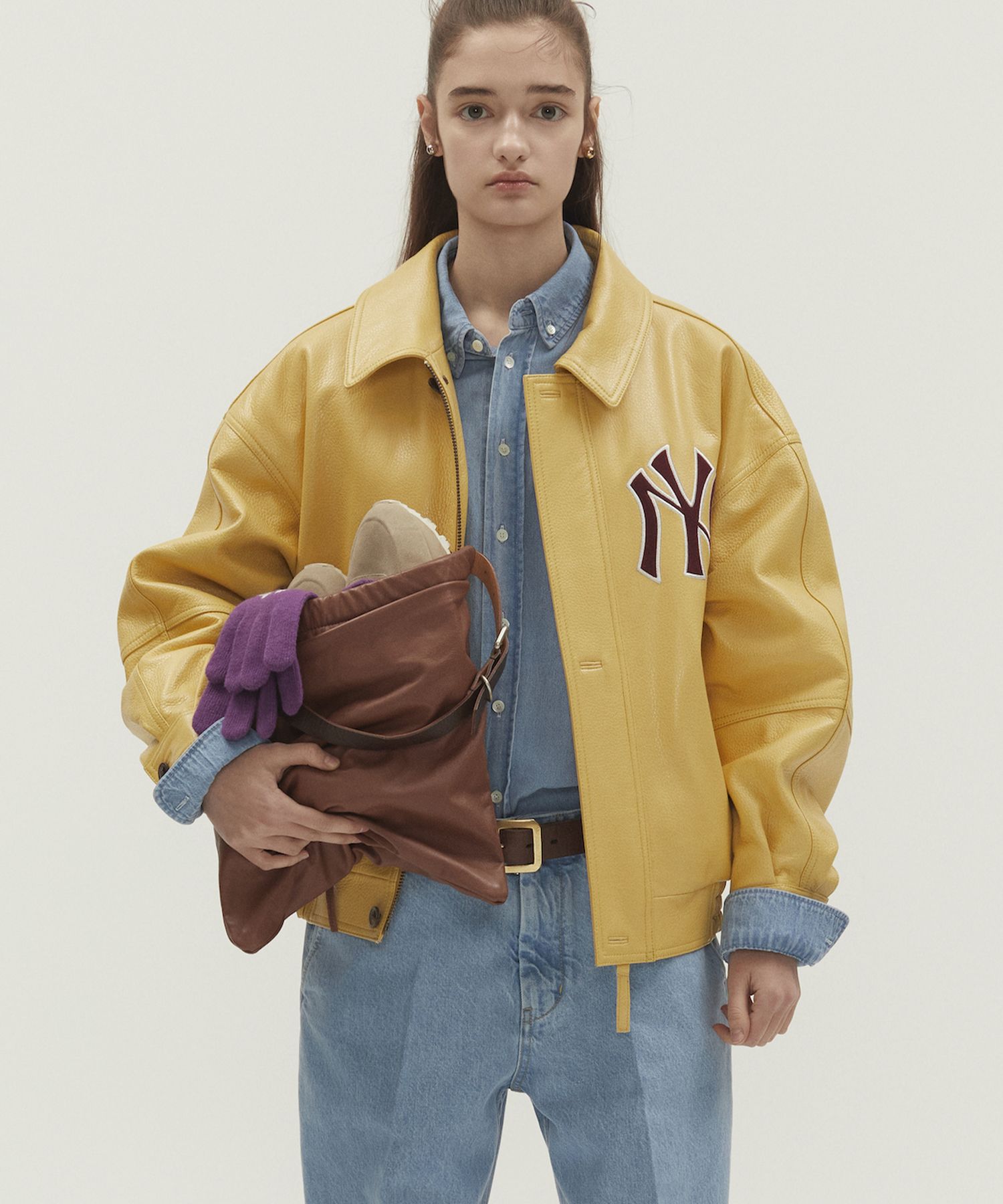 [Nohant] ★NYC LEATHER BLOUSON★ MUSINSA | NOHANT NYC LEATHER BLOUSON YELLOW