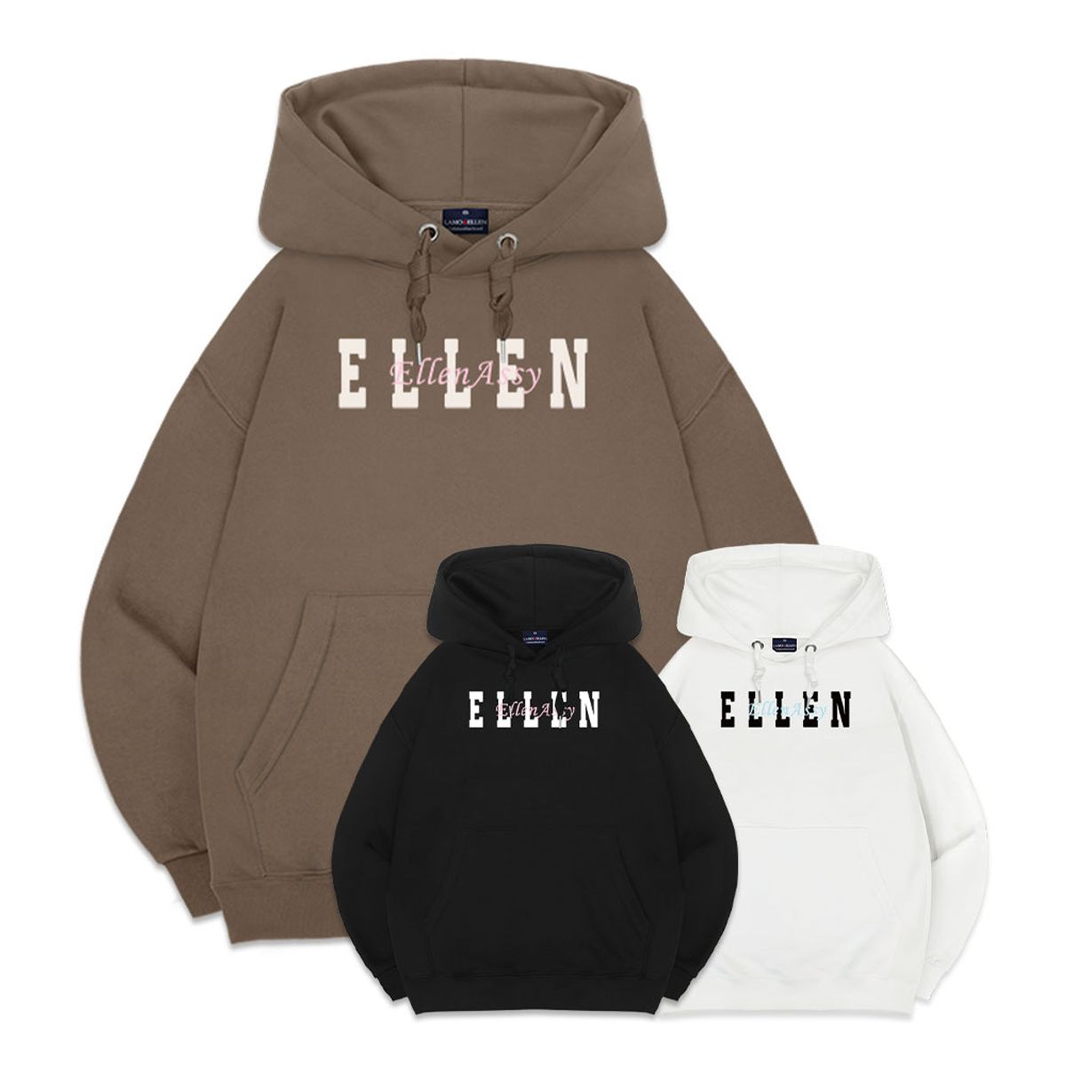 엘런아시(ELLENASSY) 엘런메이커 오버핏 후드티