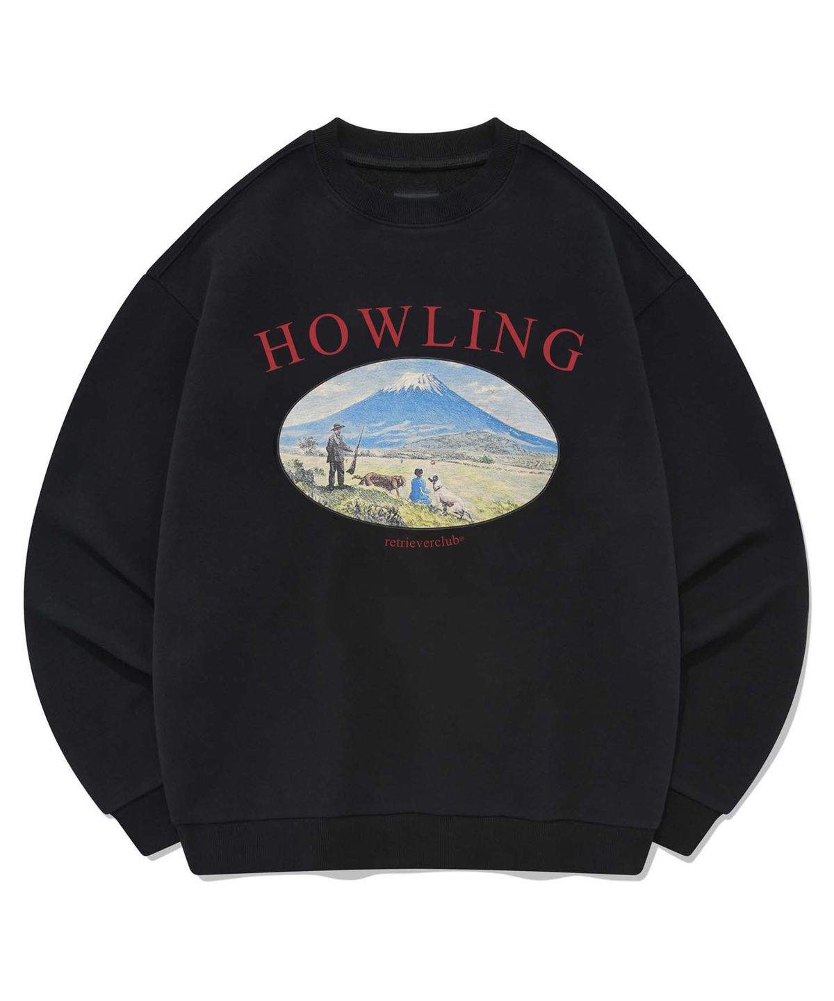 리트리버클럽(RETRIEVER CLUB) MOUNTAIN CREWNECK [BLACK]