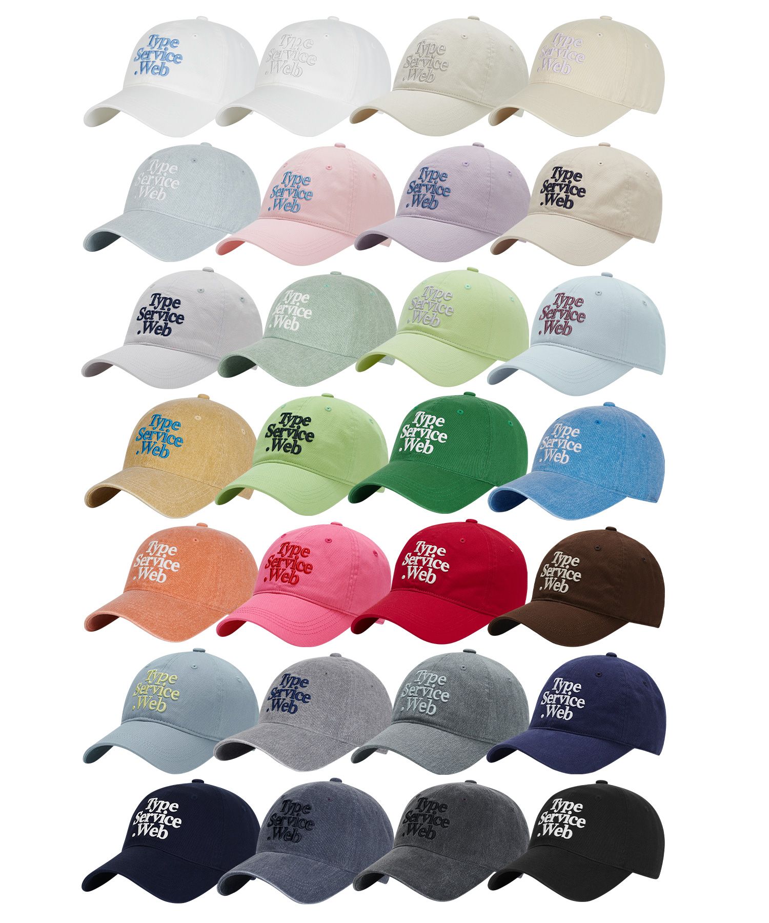 MUSINSA | TYPESERVICE Typeservice Web Cap [26 Colors]