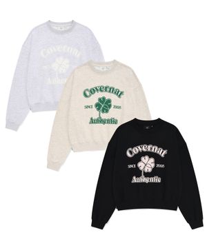 [3COLOR] 우먼 아치 클로버하트 맨투맨