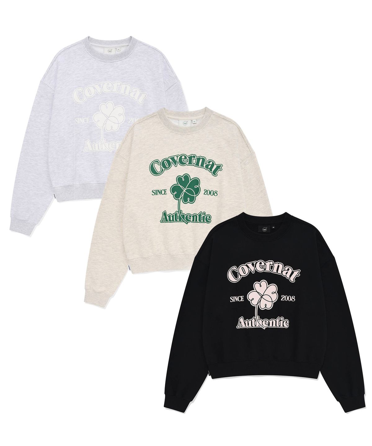 커버낫 우먼(COVERNAT WOMAN) [3COLOR] 우먼 아치 클로버하트 맨투맨