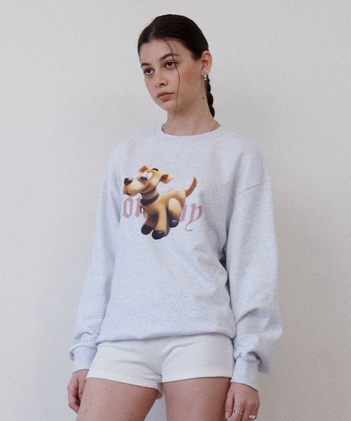 리트리버클럽(RETRIEVER CLUB) COLOR TOMBOY CREWNECK [MELANGE GRAY]