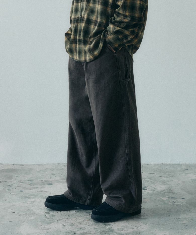 원턱 카펜터 팬츠_차콜