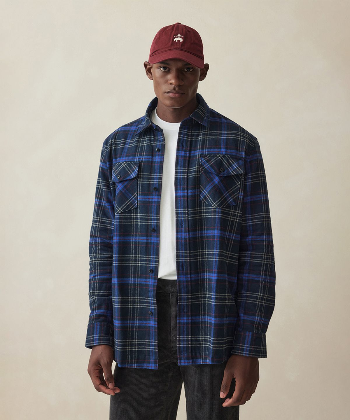 브룩스 브라더스(BROOKS BROTHERS) 플란넬 셔츠자켓 (네이비) (BBTHMF3591QEF)