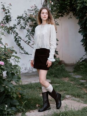 MEROY corduroy mid skirt_2colors