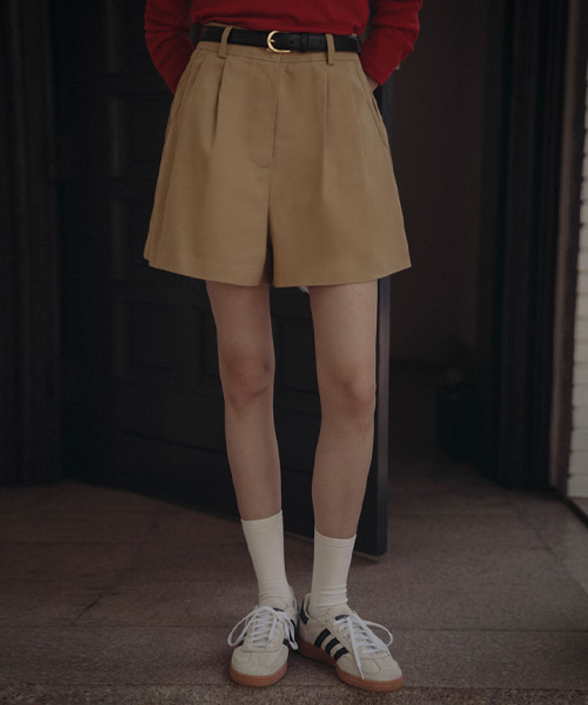 틸아이다이(TILL I DIE) Classic Two turk cotton short pants_Beige