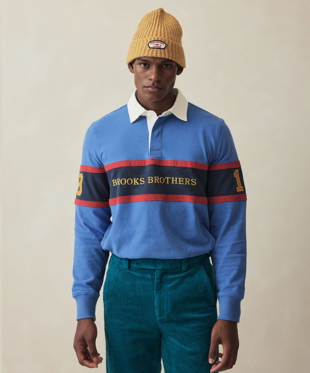 브룩스 브라더스(BROOKS BROTHERS) 빈티지 럭비셔츠 (네이비) (BBNTMF5960MEF)