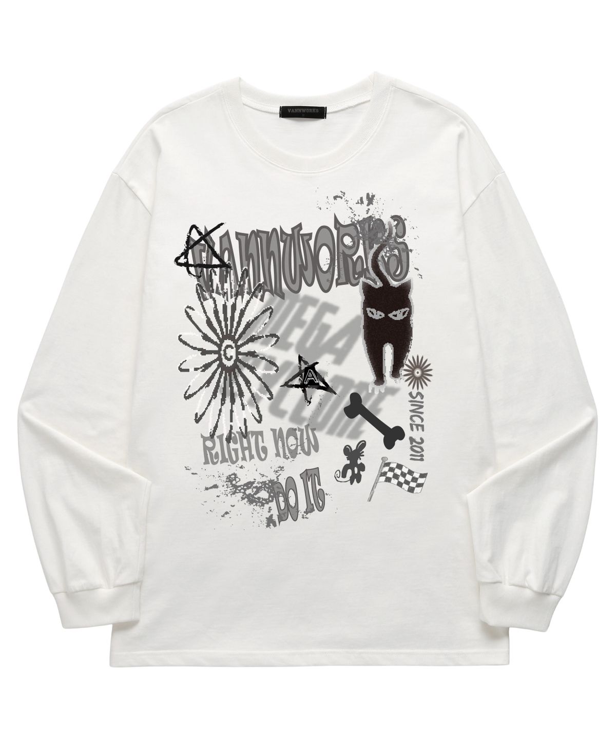 밴웍스(VANNWORKS) CAT DO IT 롱슬리브 (VLS0080) 화이트