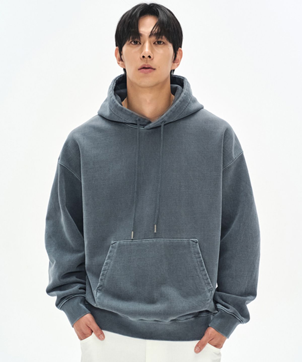 소버먼트(SOVERMENT) 980G 피그먼트 컷 후드-스톤 네이비-