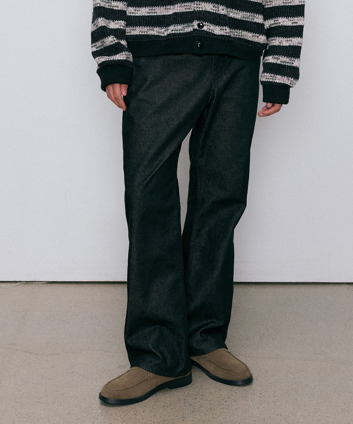 엔도어(ENDOOR) flare washed denim pants (black)