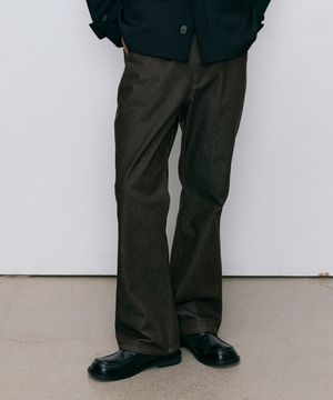 flare washed denim pants (brown)