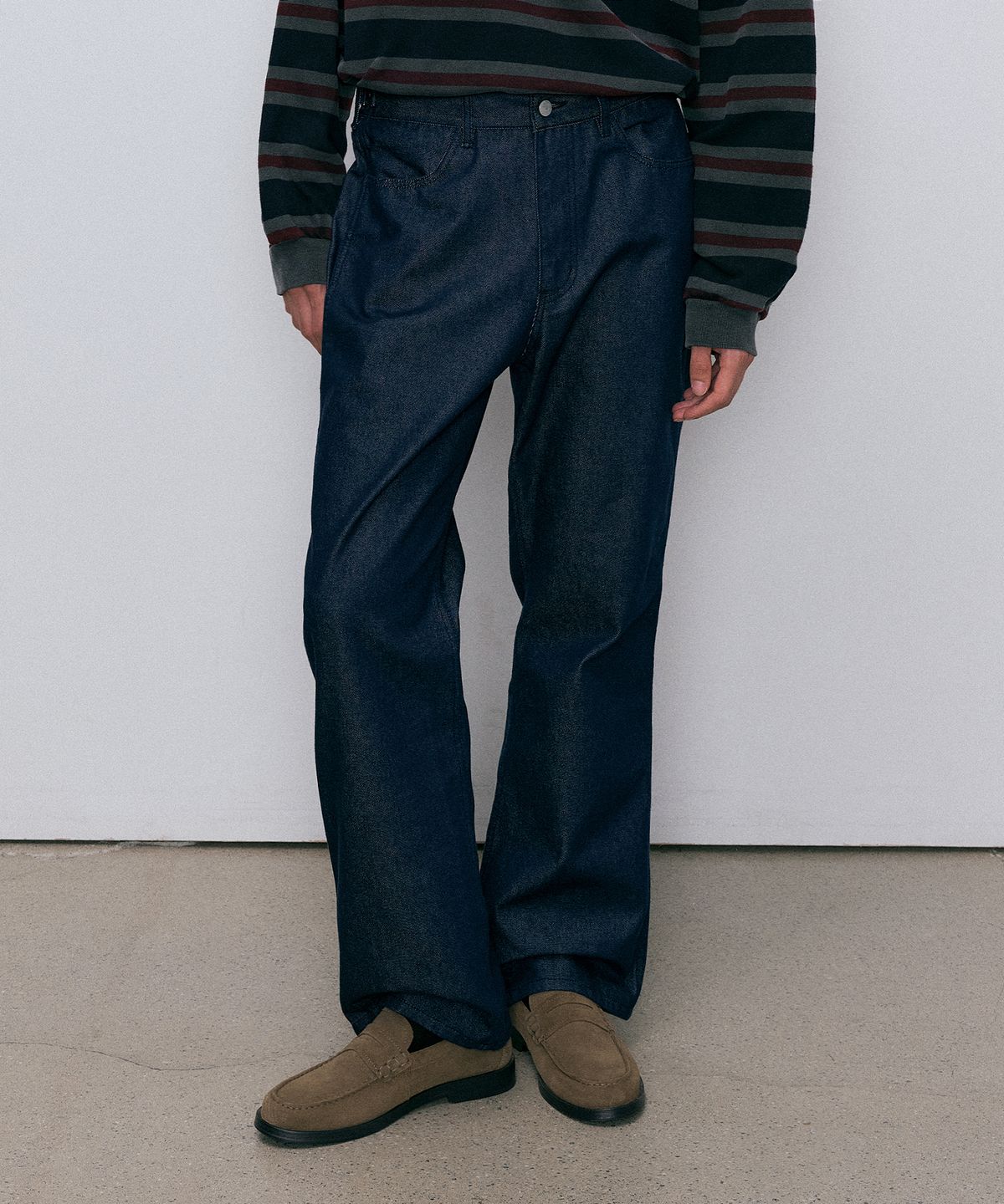 엔도어(ENDOOR) flare washed denim pants (indigo blue)